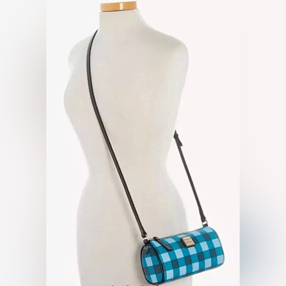 Dooney & Bourke Tucker Buffy Crossbody, Teal Plaid, NWT - Picture 16 of 16